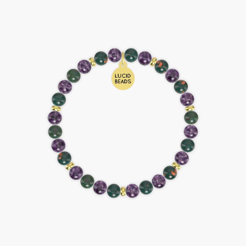 Amethyst and Bloodstone Bracelet