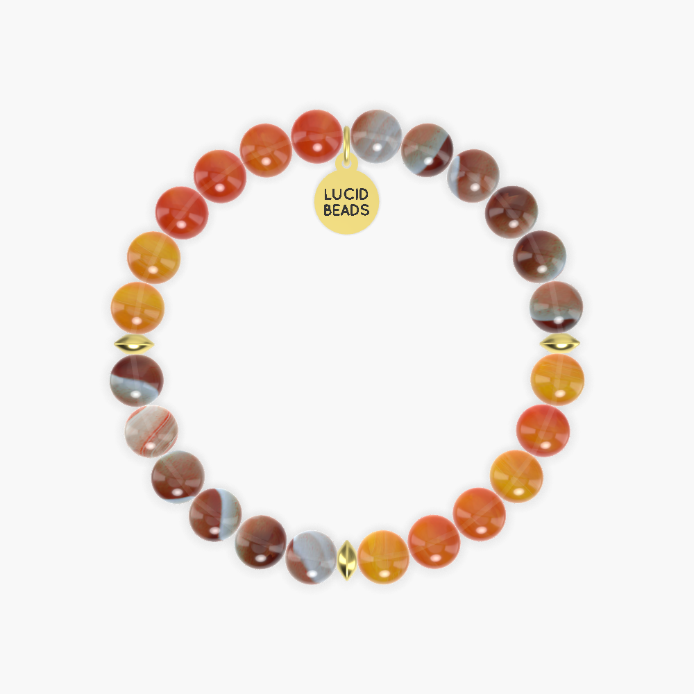 Vitality Harmony Gift - Carnelian and Sardonyx Bracelet