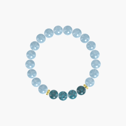 Aquamarine and Apatite Bracelet