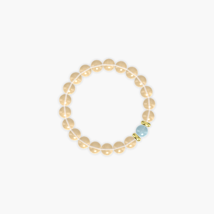 Citrine and Aquamarine Bracelet
