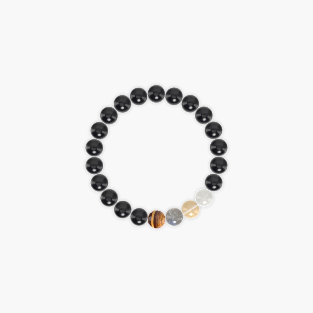 Black Obsidian, Tiger Eye, Labradorite and more Gemstone Bracelet