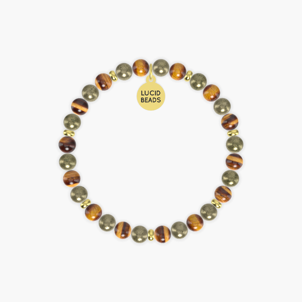 Tiger Eye and Pyrite Bracelet