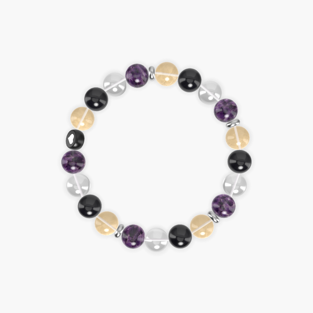Clear Quartz, Black Tourmaline, Citrine and more Gemstone Bracelet