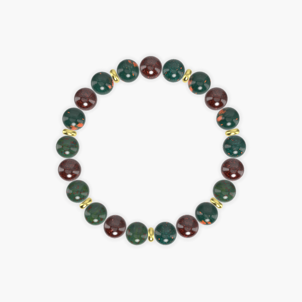 Bloodstone and Garnet Bracelet