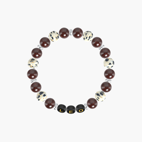 Garnet and Dalmatian Jasper Bracelet