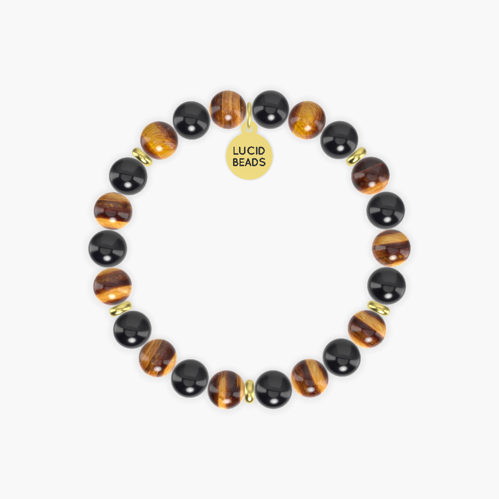 Black Tourmaline and Tiger Eye Bracelet