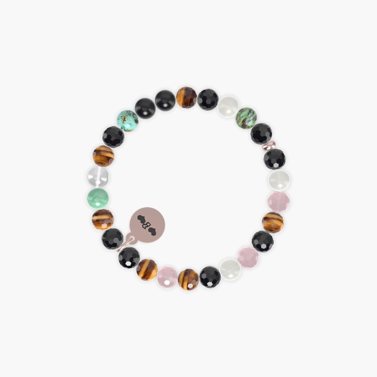 Black Tourmaline, Tiger Eye, Moonstone and more Gemstone Bracelet