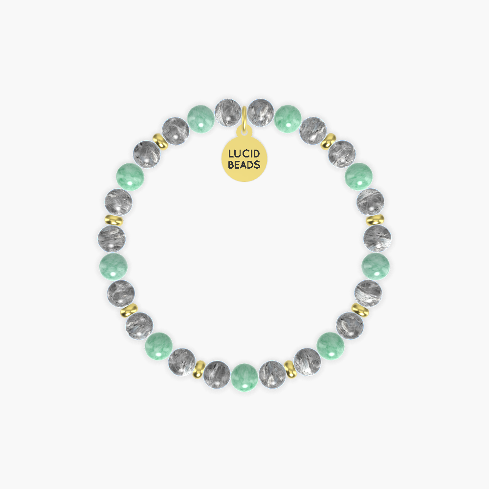 Labradorite and Green Jade Bracelet