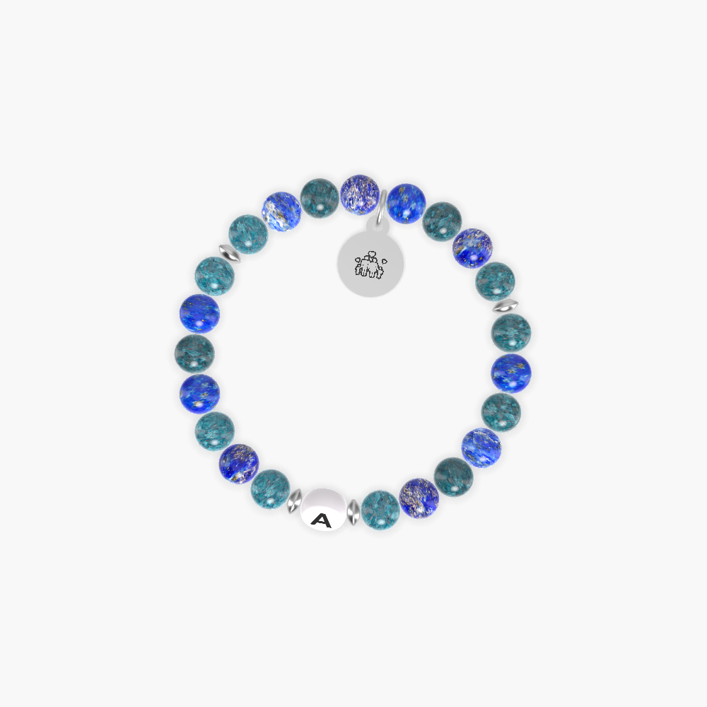 Apatite and Lapis Lazuli Bracelet