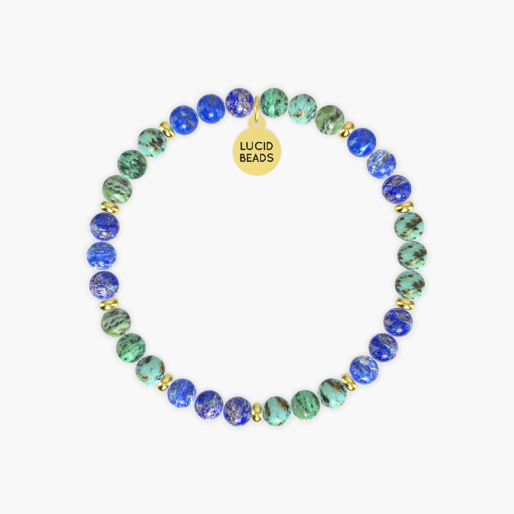Serenity Harmony Gift - African Turquoise and Lapis Lazuli Bracelet