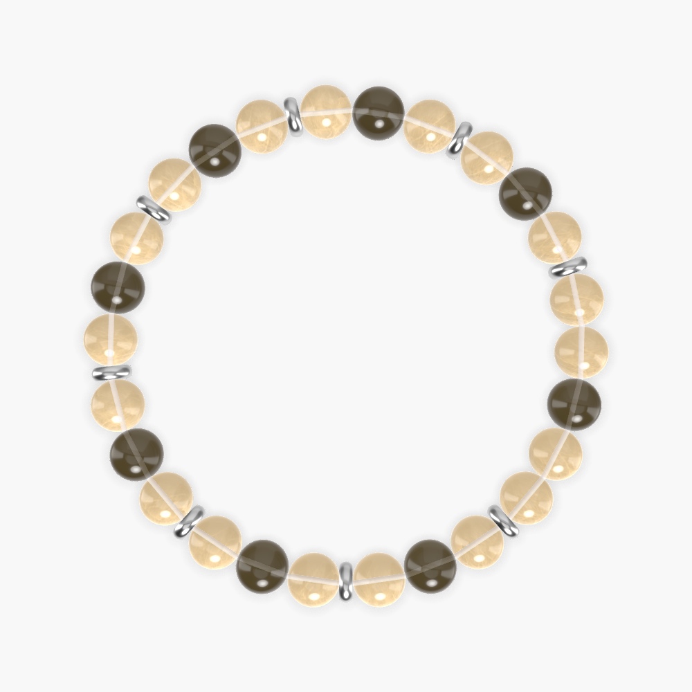 Citrine and Smoky Quartz Bracelet