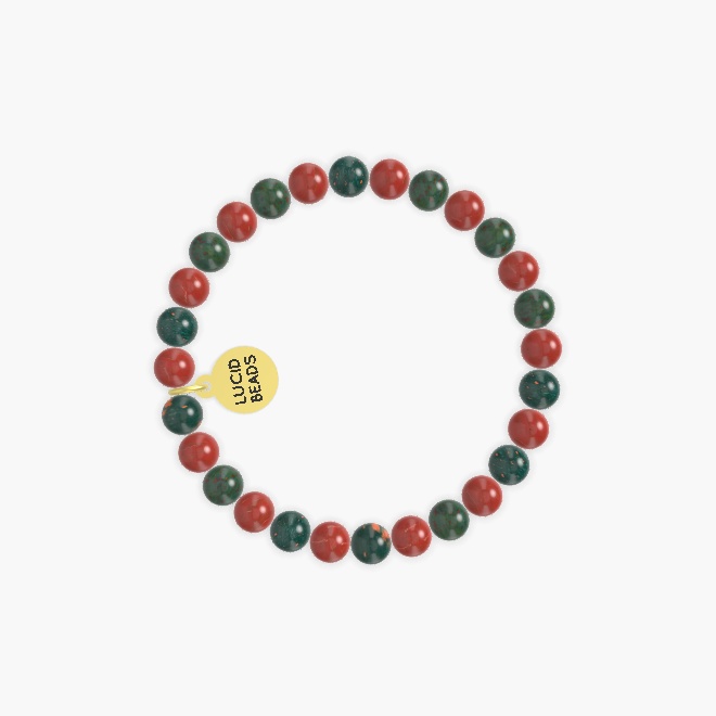Bloodstone and Red Jasper Bracelet