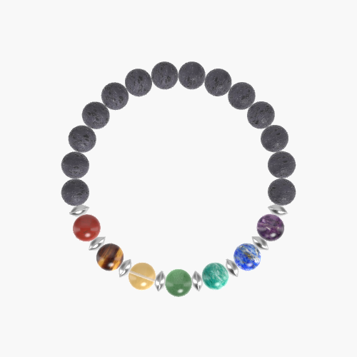 Lava Rock, Aventurine, Amazonite and more Gemstone Bracelet