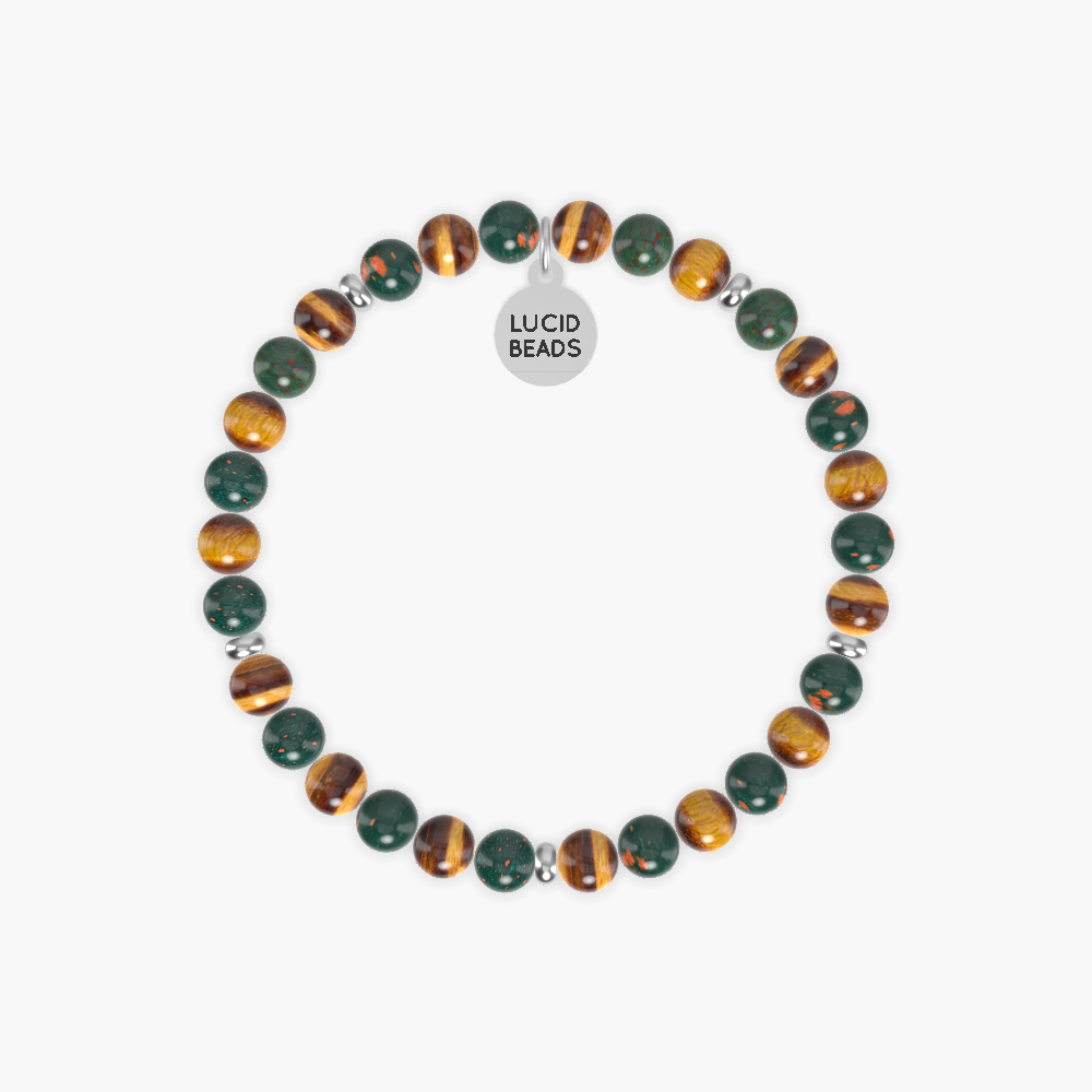 Tiger Eye and Bloodstone Bracelet