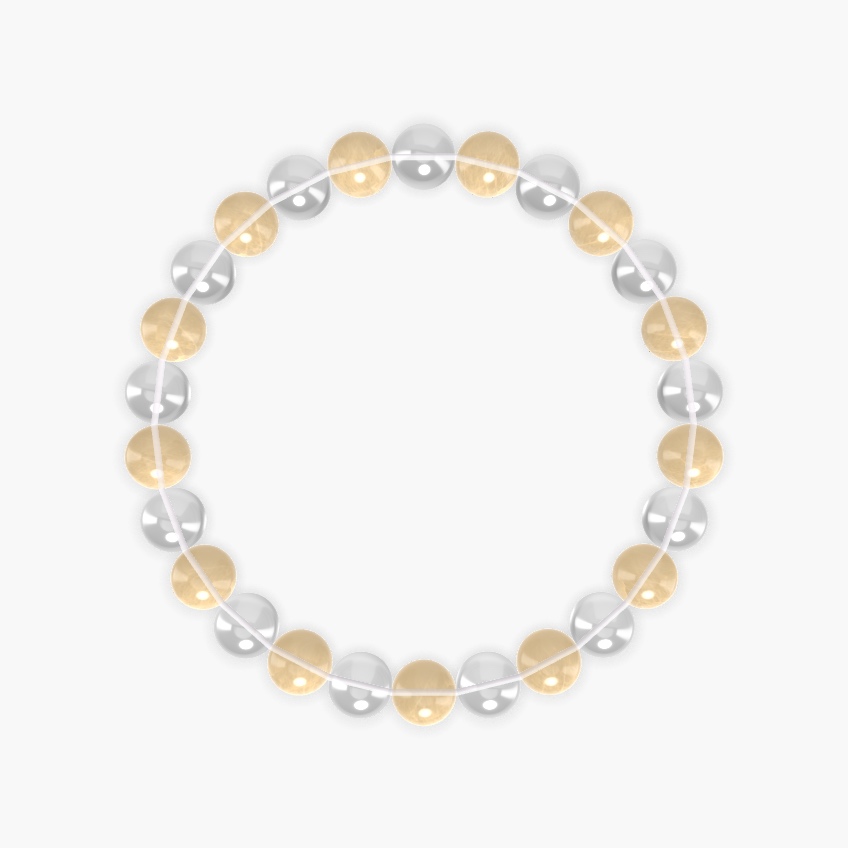 Citrine and Clear Quartz Bracelet