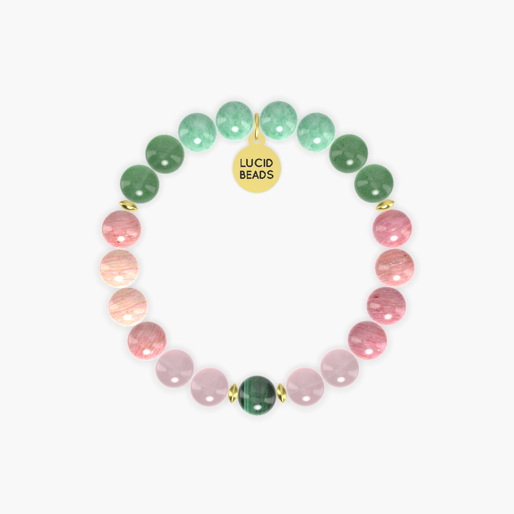 Rhodonite, Rose Quartz, Aventurine and more Gemstone Bracelet