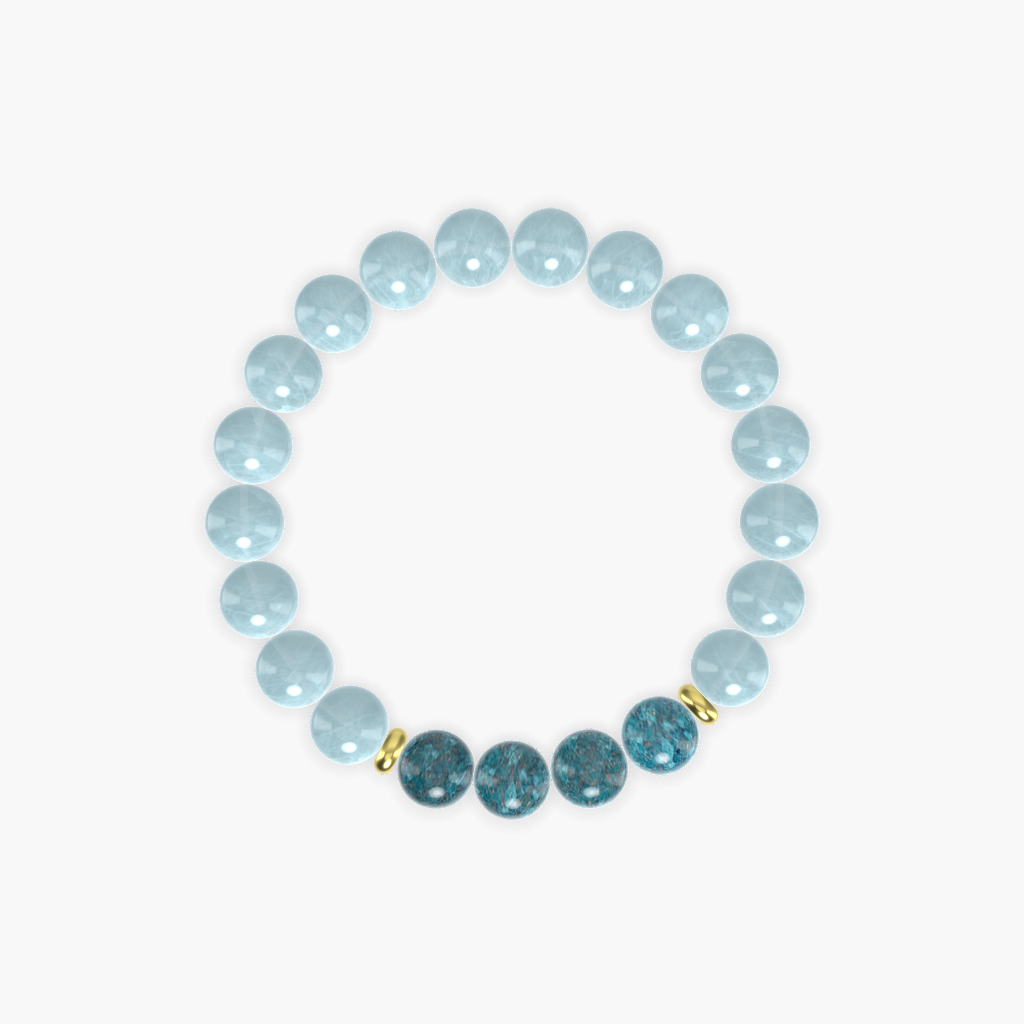 Aquamarine and Apatite Bracelet