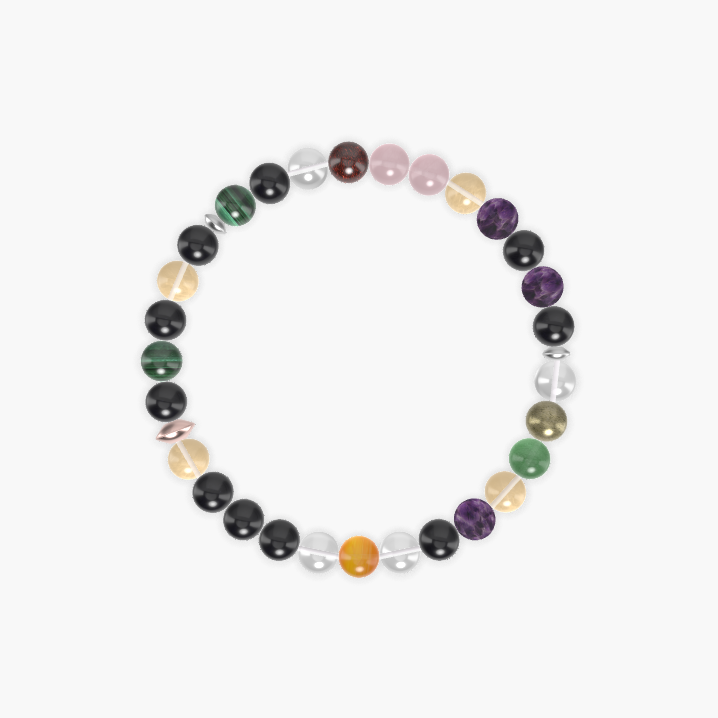Black Tourmaline, Clear Quartz, Citrine and more Gemstone Bracelet
