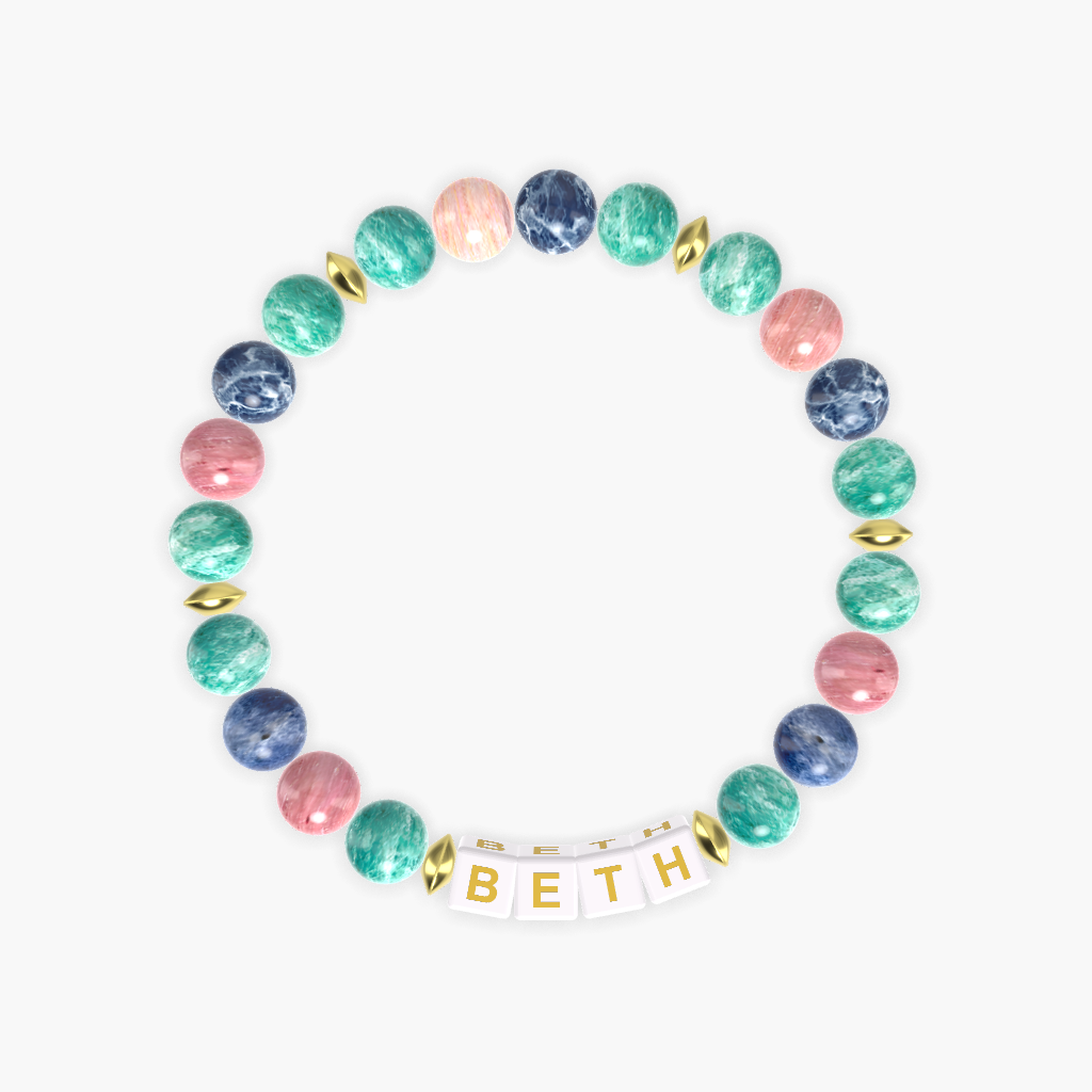 Amazonite, Sodalite and Rhodonite Bracelet