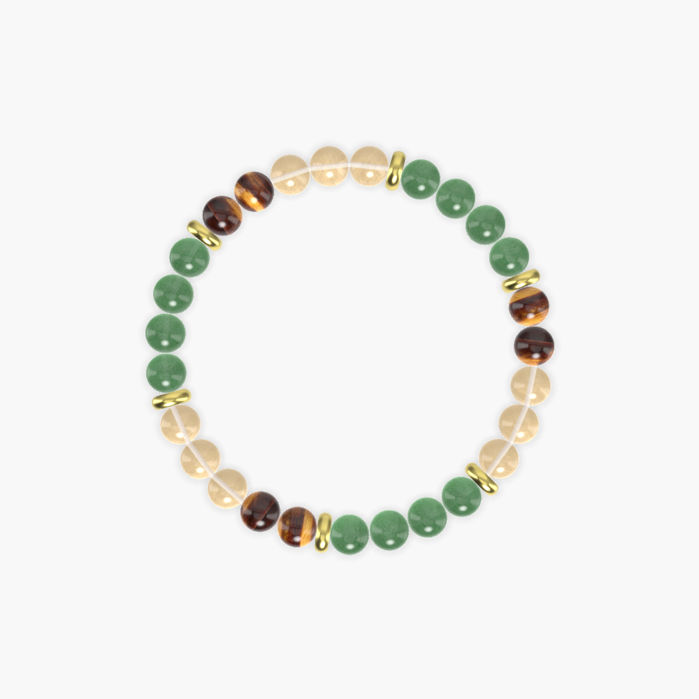 Aventurine, Citrine and Tiger Eye Bracelet