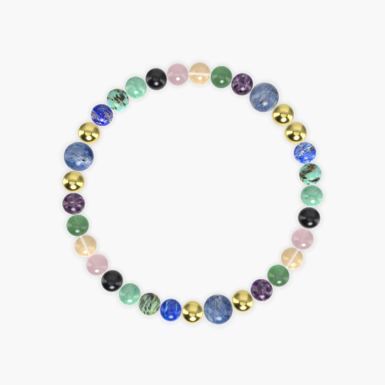 Sodalite, Amethyst, Aventurine and more Gemstone Bracelet