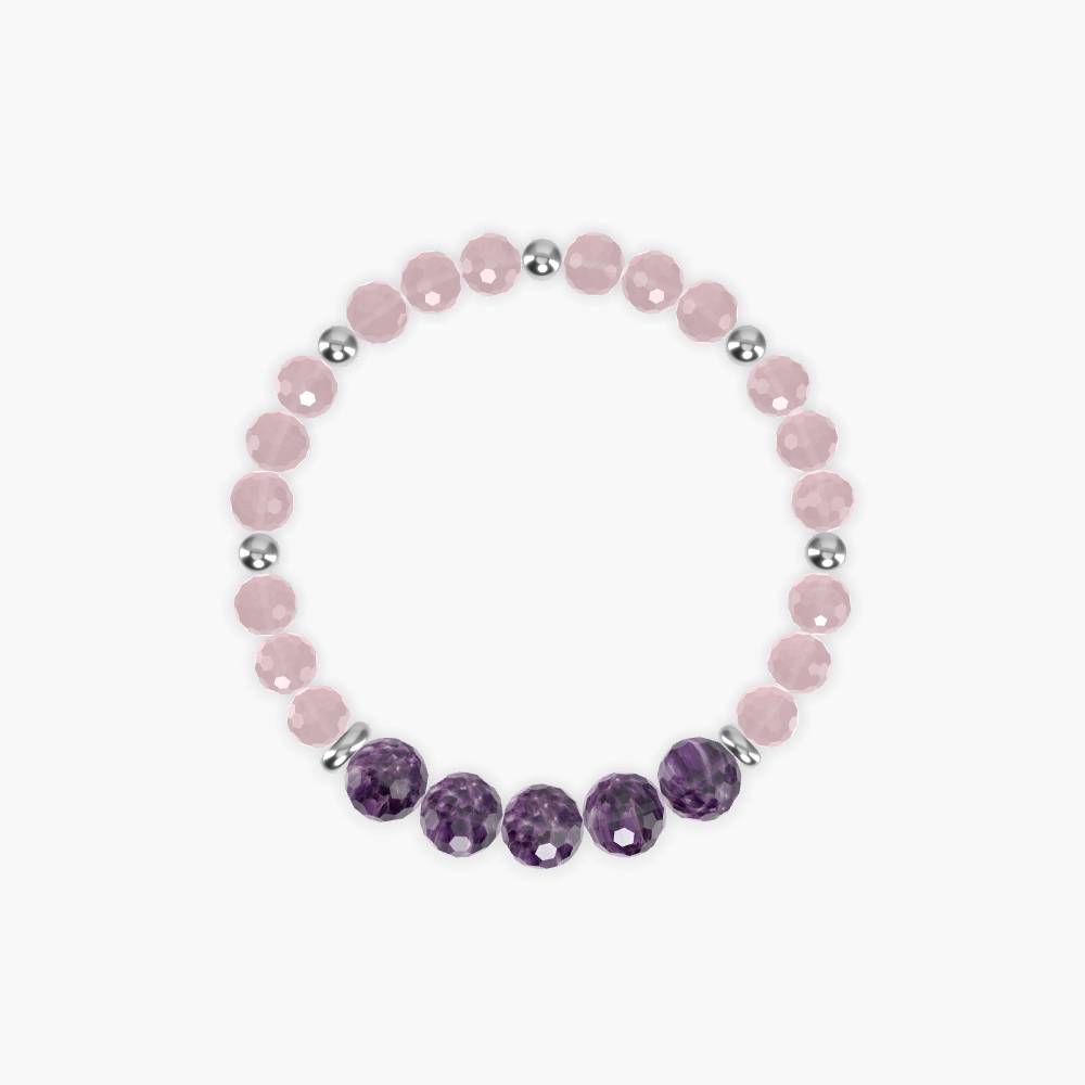 Rose Quartz and Amethyst Bracelet