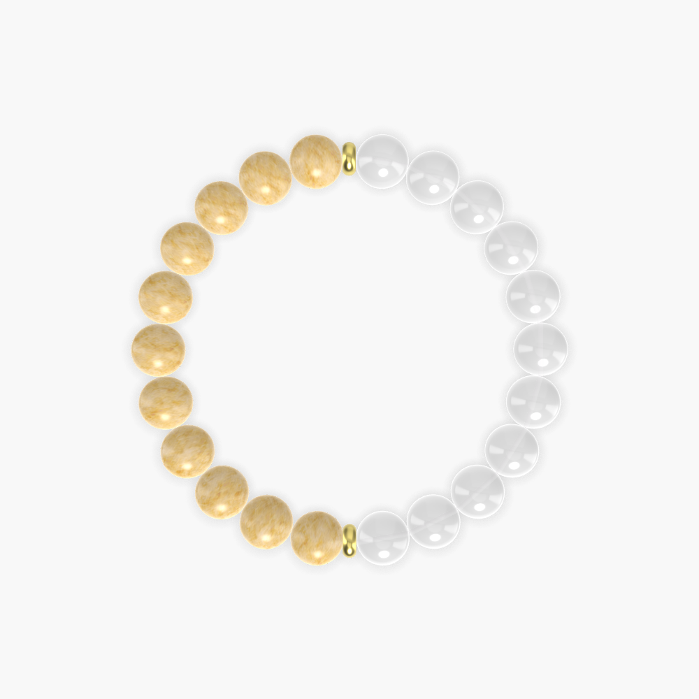 White Jade and Yellow Jade Bracelet