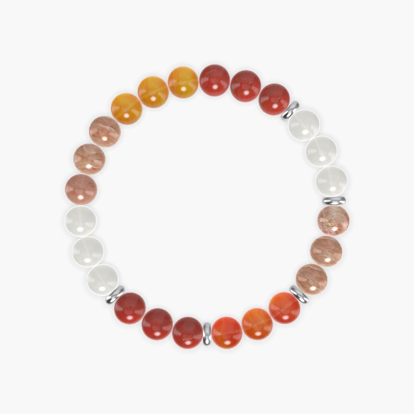 Carnelian, Sunstone, Moonstone and more Gemstone Bracelet