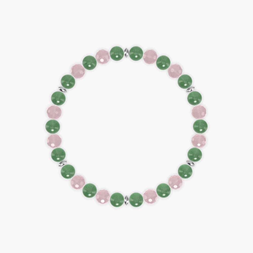 Aventurine and Rose Quartz Bracelet