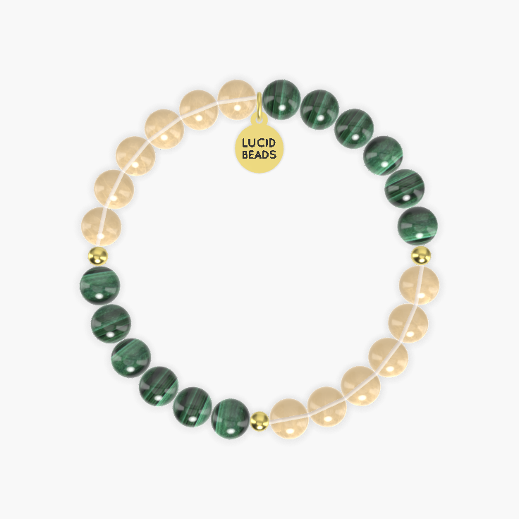 Citrine and Malachite Bracelet