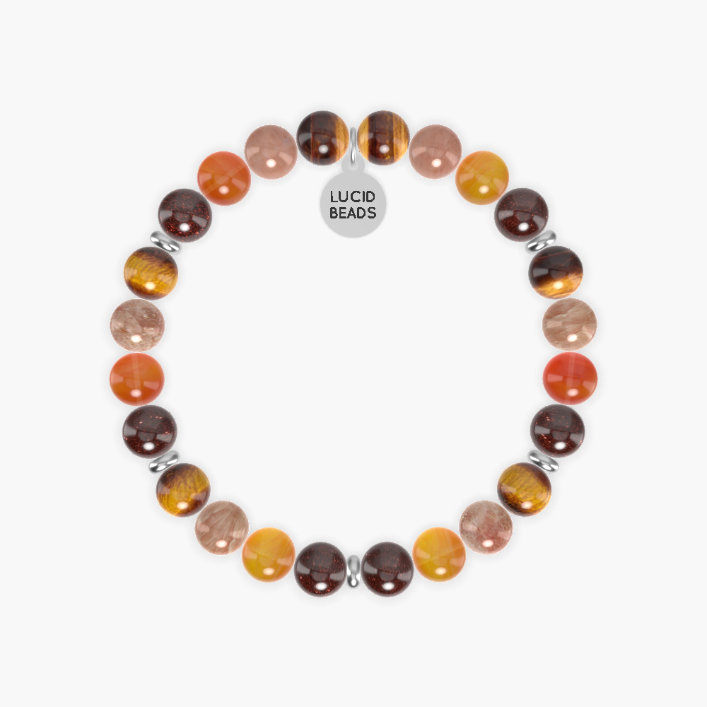 Garnet, Carnelian, Sunstone and more Gemstone Bracelet