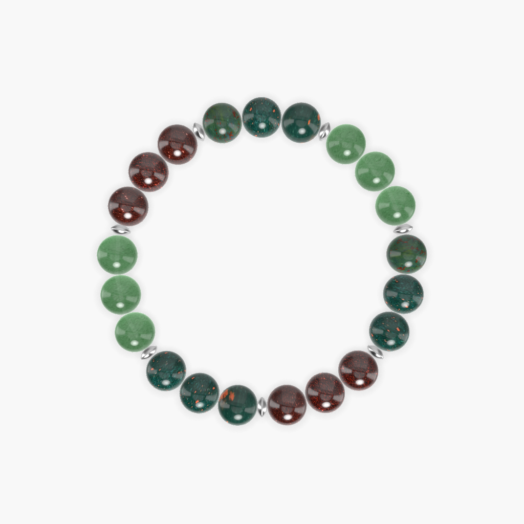 Bloodstone, Garnet and Aventurine Bracelet