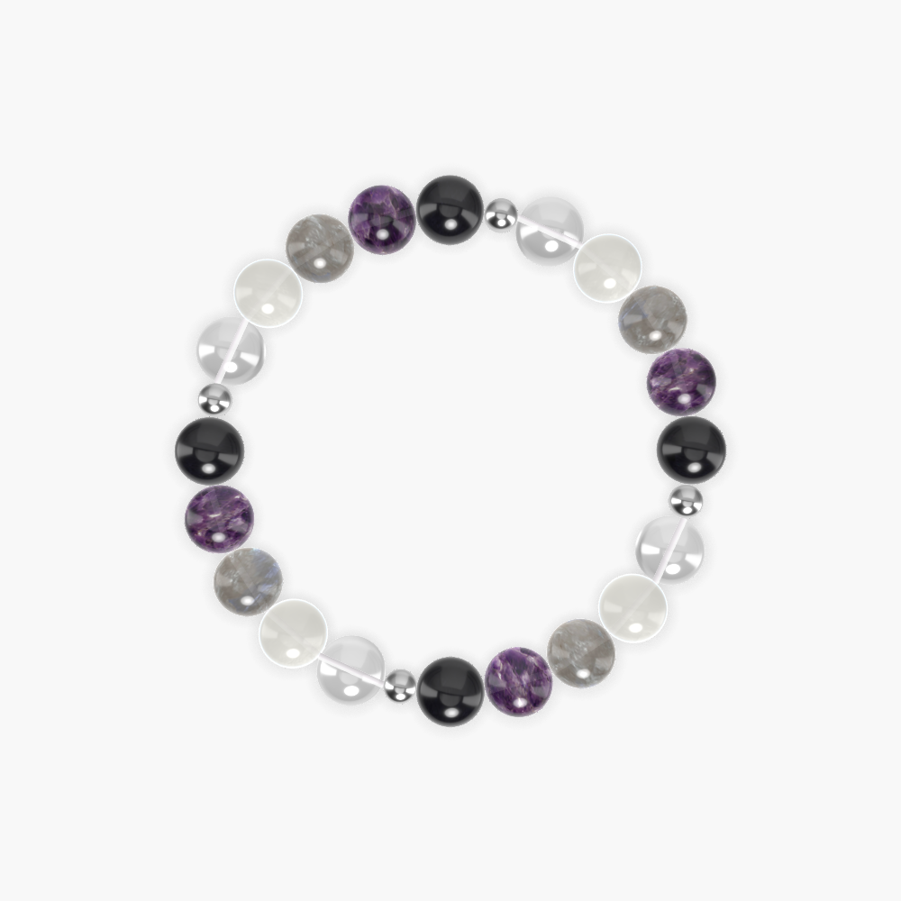 Black Tourmaline, Amethyst, Labradorite and more Gemstone Bracelet