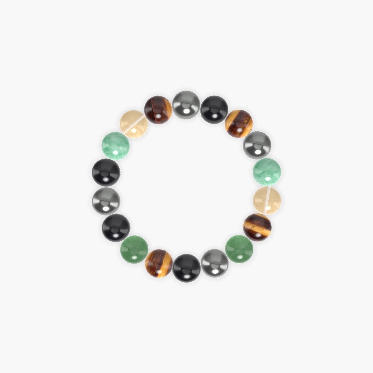 Black Tourmaline, Hematite, Tiger Eye and more Gemstone Bracelet