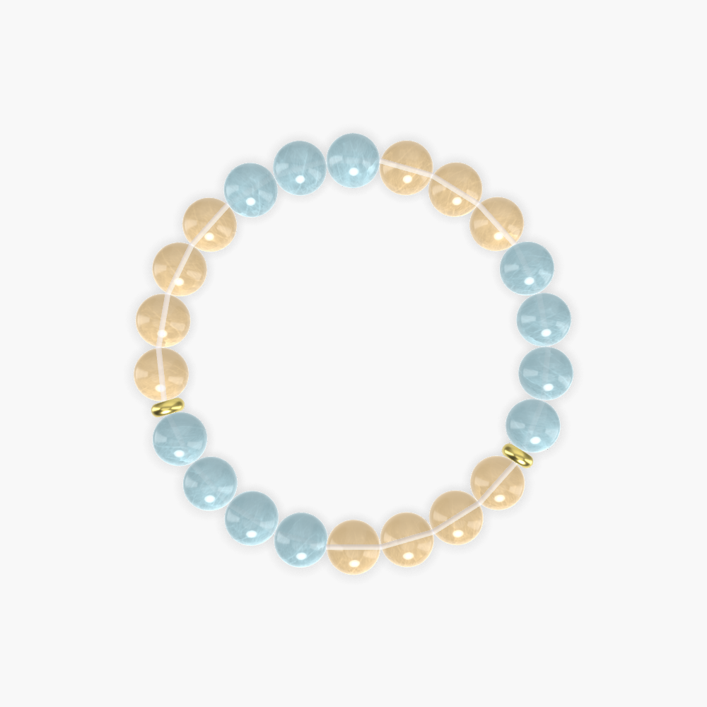 Citrine and Aquamarine Bracelet