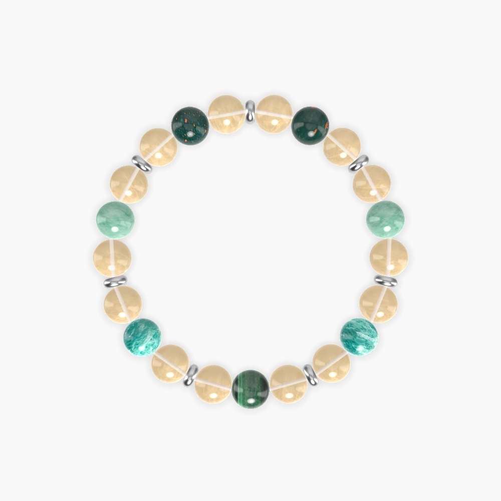 Citrine, Amazonite, Green Jade and more Gemstone Bracelet