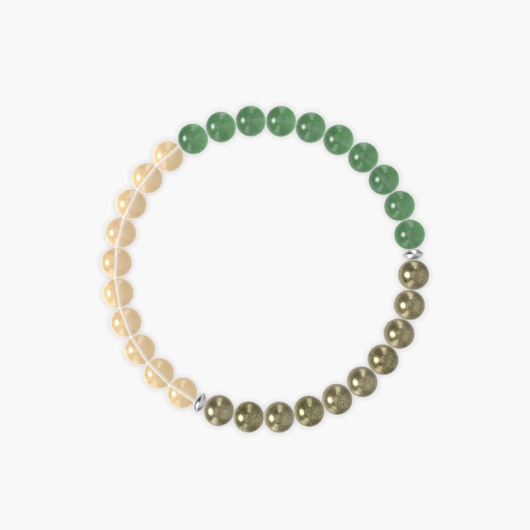 Citrine, Pyrite and Aventurine Bracelet