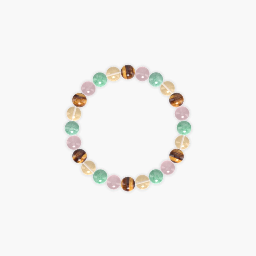 Tiger Eye, Citrine, Green Jade and more Gemstone Bracelet