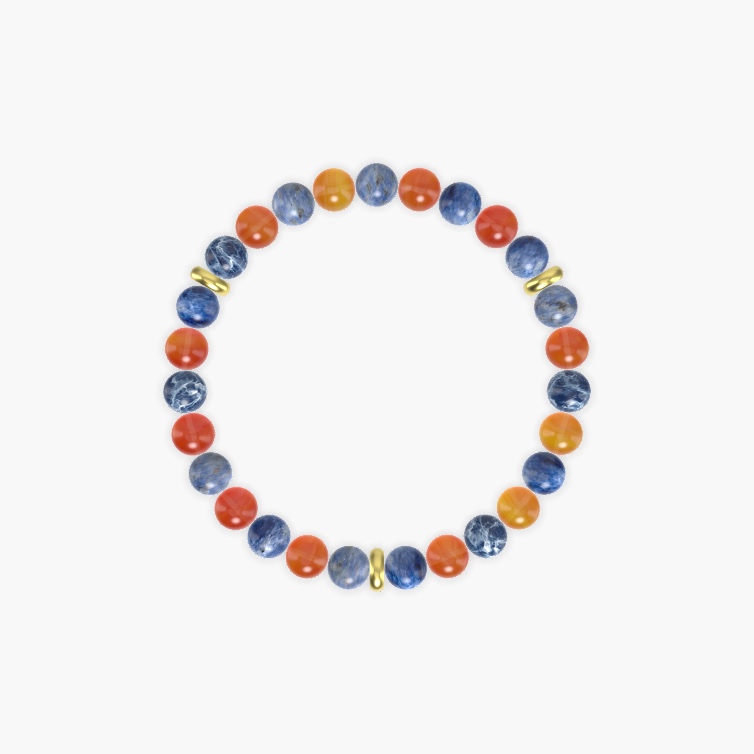 Sodalite and Carnelian Bracelet