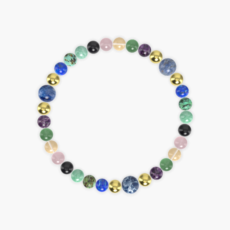 Sodalite, Amethyst, Aventurine and more Gemstone Bracelet