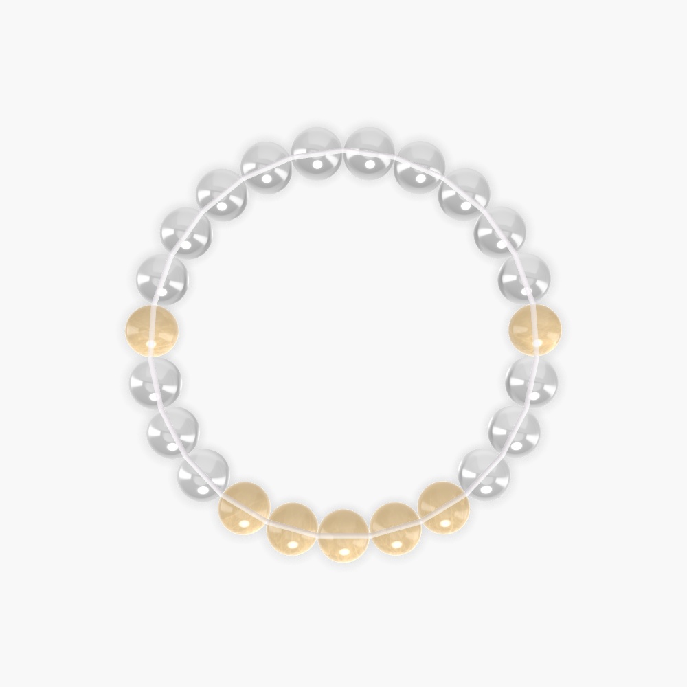 Clear Quartz and Citrine Bracelet