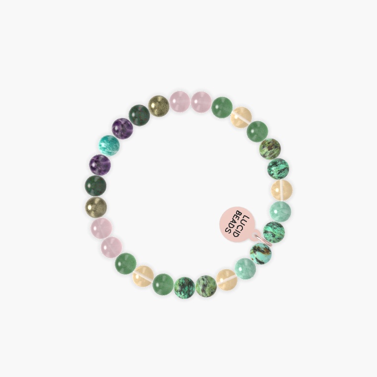 African Turquoise, Rose Quartz, Aventurine and more Gemstone Bracelet