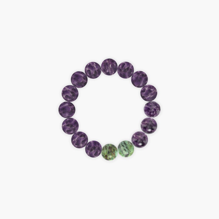 Amethyst and African Turquoise Bracelet