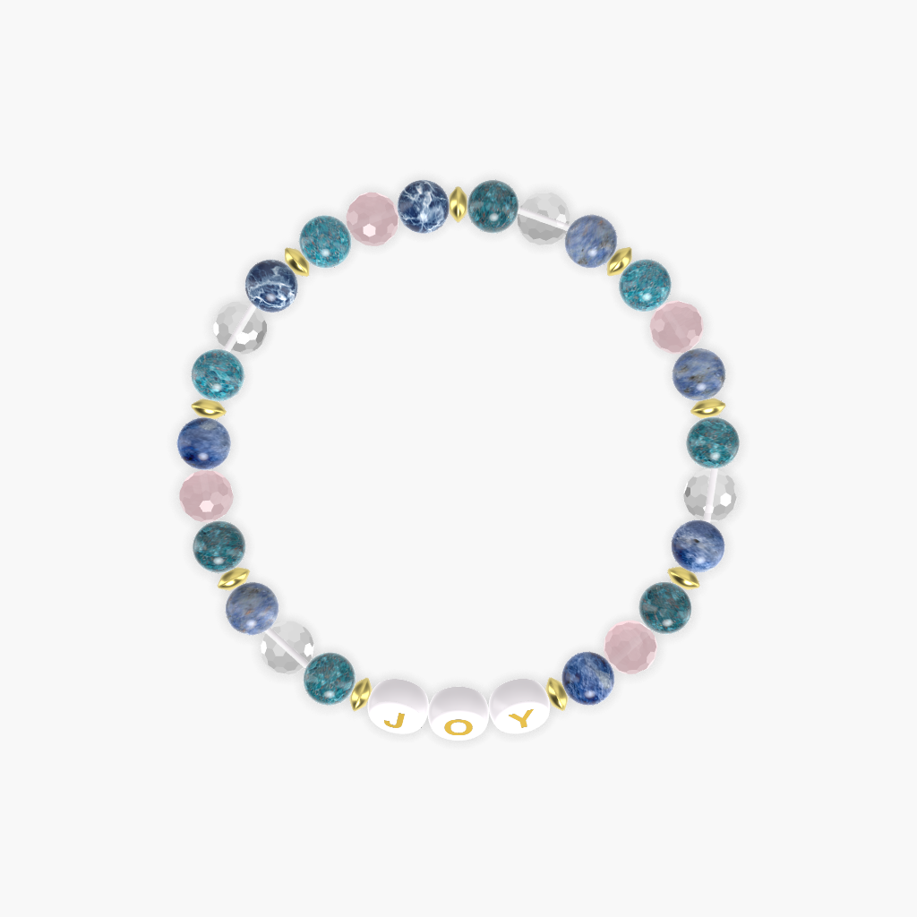 Sodalite, Apatite, Rose Quartz and more Gemstone Bracelet
