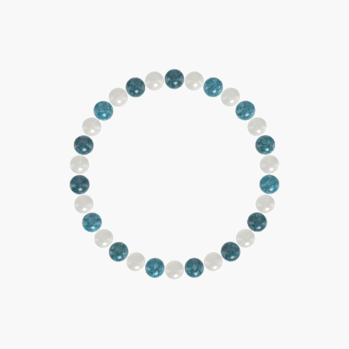 Moonstone and Apatite Bracelet