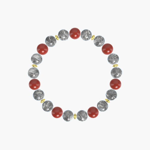 Labradorite and Red Jasper Bracelet