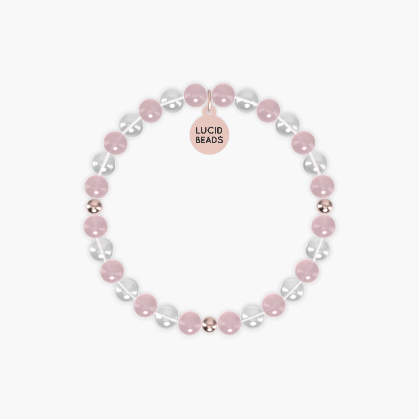Rose Quartz and Clear Quartz Bracelet