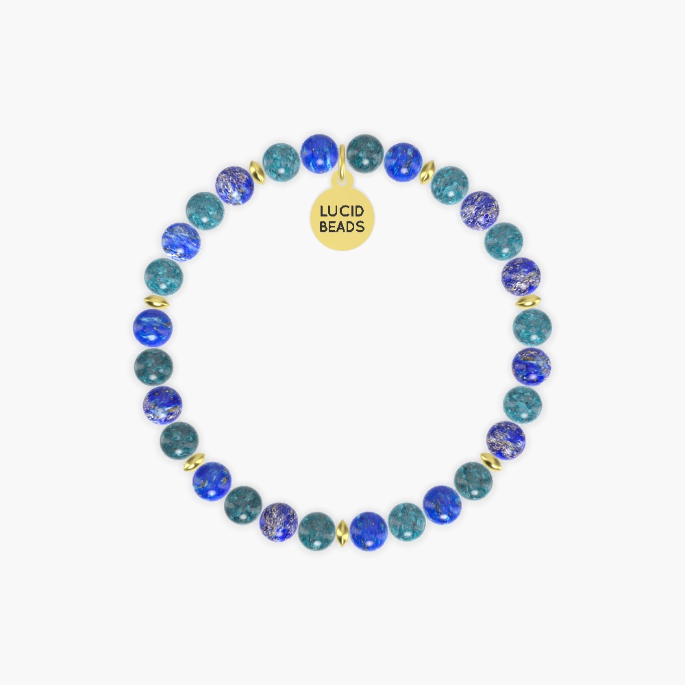 Lapis Lazuli and Apatite Bracelet