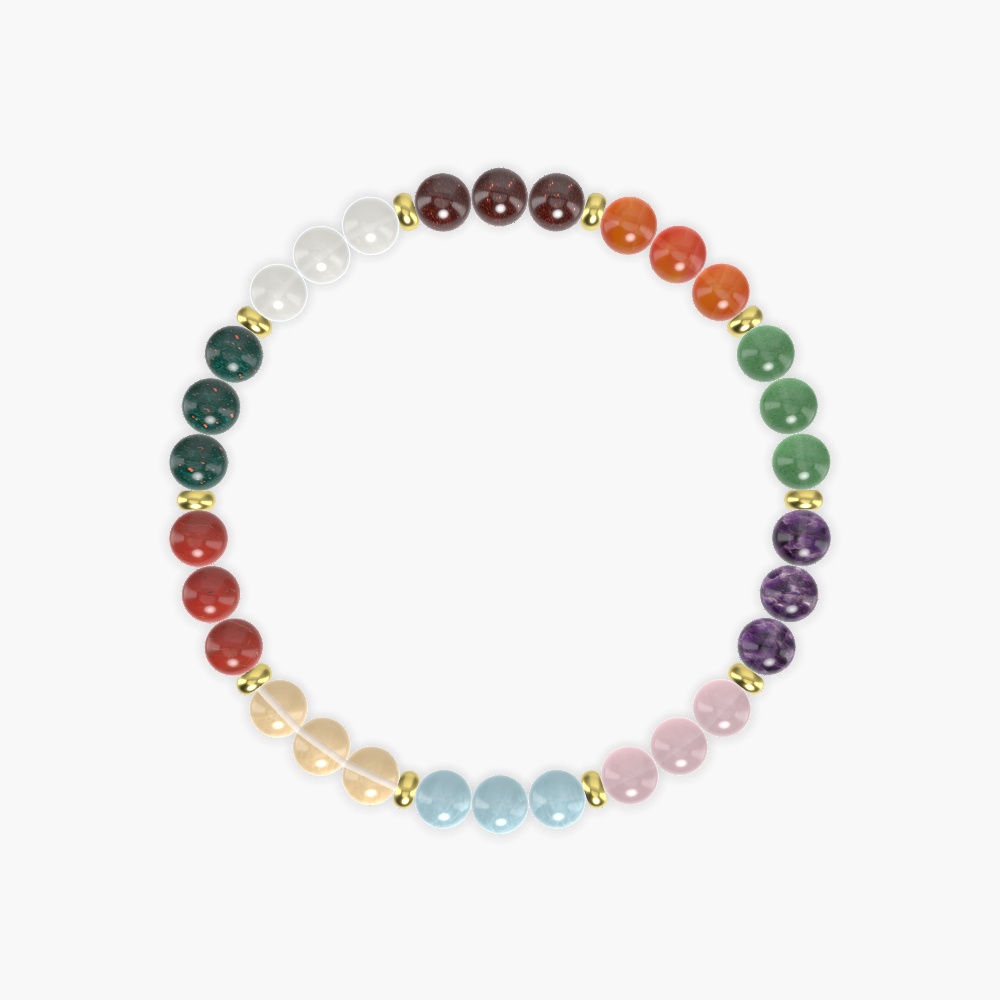 Aquamarine, Rose Quartz, Amethyst and more Gemstone Bracelet