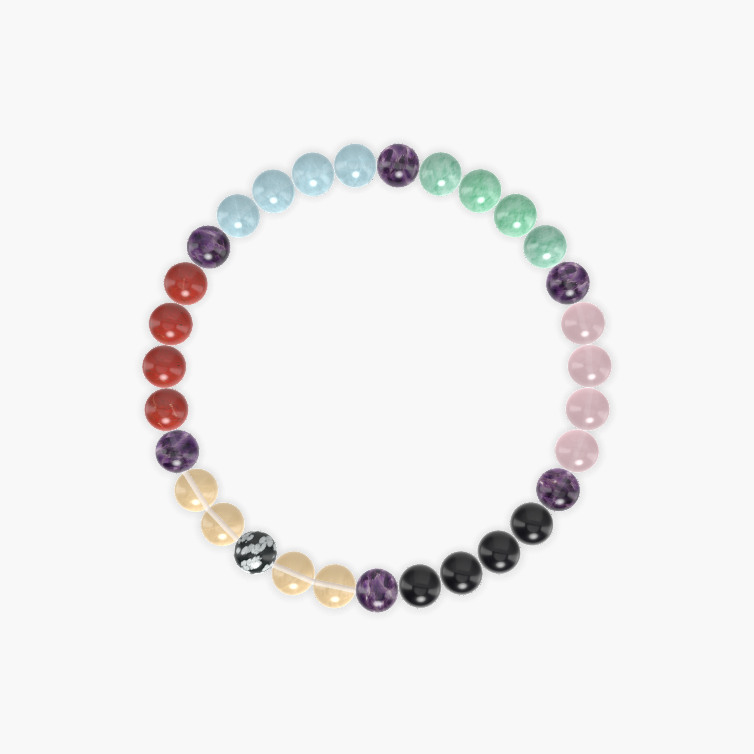 Amethyst, Black Obsidian, Rose Quartz and more Gemstone Bracelet